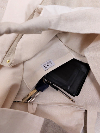 bolsillo interior de los bolsos origami de Luci Collection para el verano